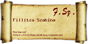Fillitza Szabina névjegykártya
